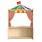 Flash Furniture Bright Beginnings Wooden Puppet Theater with Removable Curtains and Bottom Magnetic Chalkboard with Locking Caster Wheels, Natural MK-ME19202-GG - alternate 6